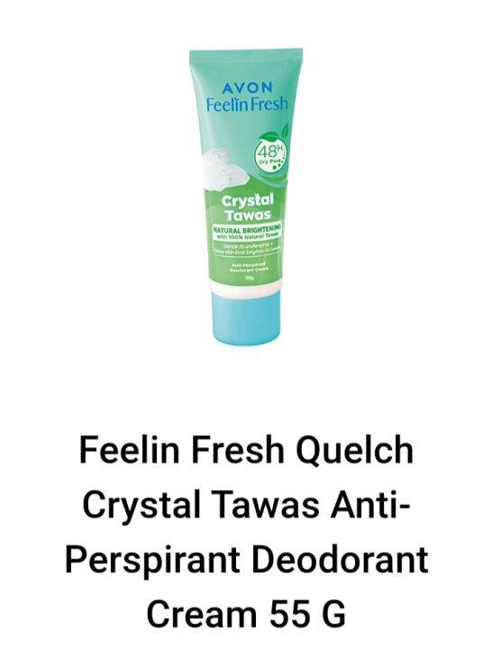 AVON FEELIN FRESH QUELCH/ Deodorant Cream CRYSTAL TAWAS 55g Lazada PH