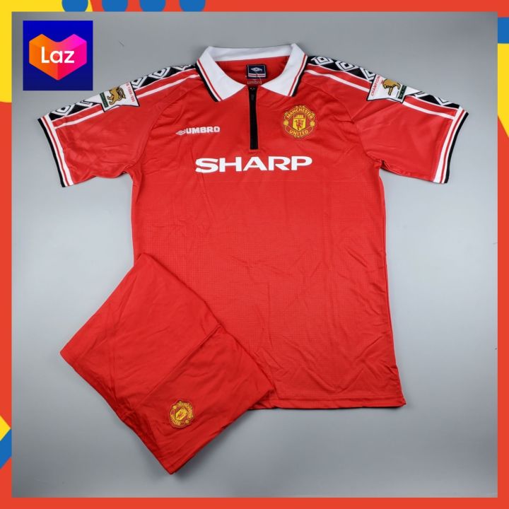 ชุดบอลแมนยู-ชุดย้อนยุค-ฤดูกาลปี-1998-1999-เสื้อ-กางเกง-mu-red-y-1998-1999