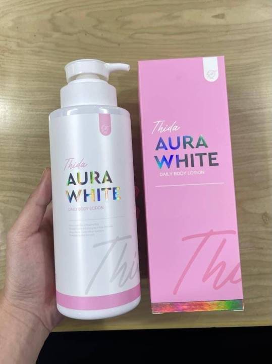 โลชั่น-ออร่าไวท์-แพ็คเก็จใหม่-thida-aura-white-body-lotion-กลูต้าออร่าครีม-aura-gluta-cream-ออร่ามิ้ลกี้-aura-milky