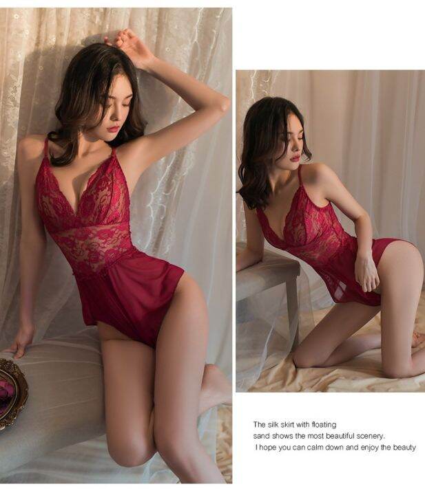 ชุดนอนสายเดี่ยว-ชุดนอนเซ็กซี่-สไตล์มินิมอล-sexy-nightwear-laceแซนดี้-เกรดพรีเมี่ยมแท้ต้นฉบับ-พร้อมส่งจากไทย-ชุดนอนไม่ได้นอน-ชุดนอนเซ็กซี่