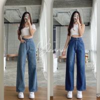 ?V-JEANS? ป้าย CHU?? พร้อมส่ง ขากระบอก กางเกงยีนส์ขายาว กางเกงยีนส์เอวสูง ใส่เเล้วดูสูง เก็บพุง