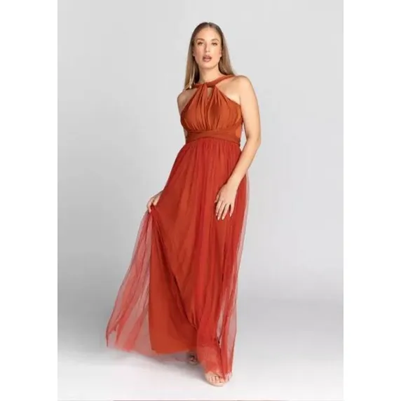 Rust Orange Infinity Dress With Tulle Lazada Ph