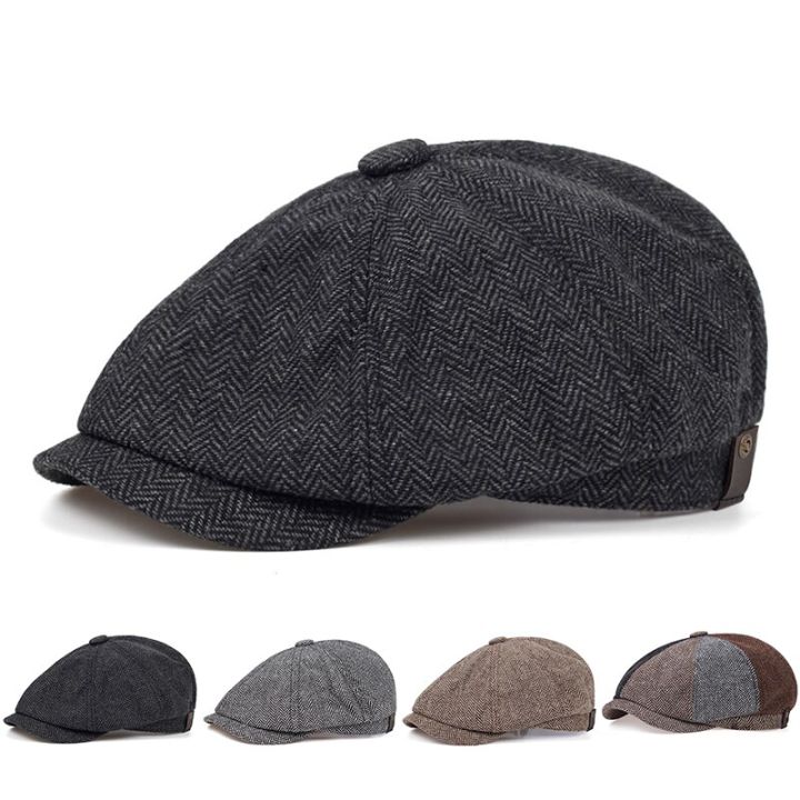 Retro Newsboy Caps Men British Painters Hats Autumn Winter Berets ...