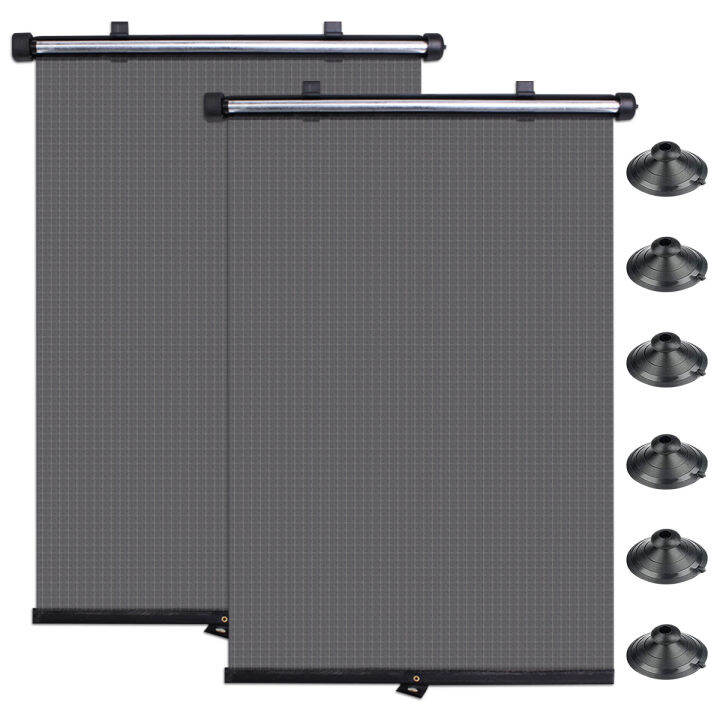 รถ Roller Sun Shade สำหรับเด็ก2Pcs Retractable รถม่านบังแดดหน้าต่างรถ