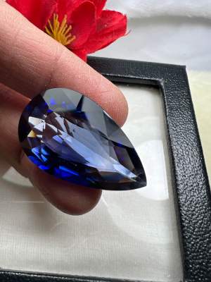 Lab Created Blue Sapphire pear shape 18*29- 50cts