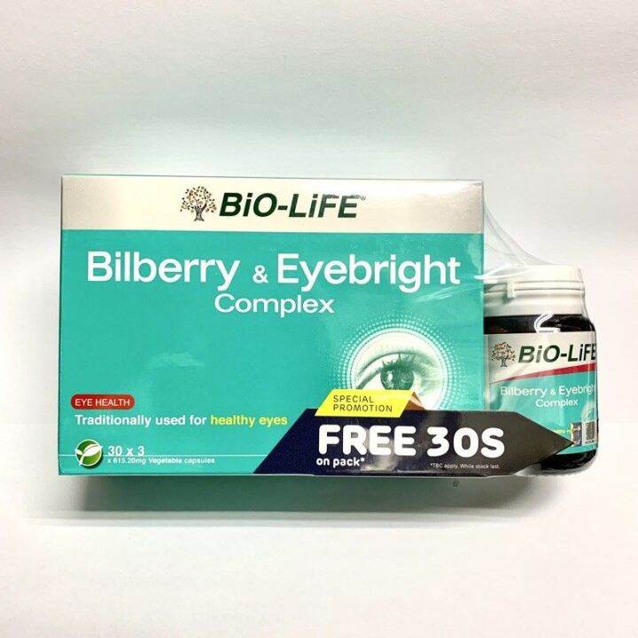 BioLife Bilberry & Eyebright Complex 3x30's extra 30's Lazada