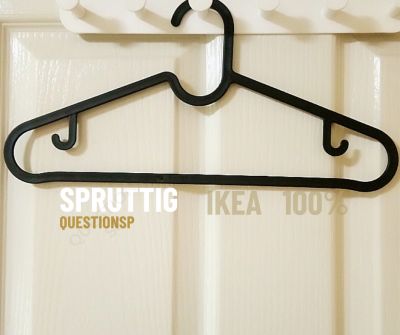 ไม้แขวนเสื้อ สินค้าพร้อมส่ง แบรนด์แท้ IKEA อิเกีย 10ชิ้น SPRUTTIG สปรุตติก สีดำ