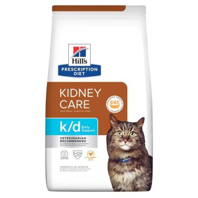 Hills Prescription Diet
k/d Early Support with Chicken Dry Cat Food 1.81kg.อาหารเม็ดแมว