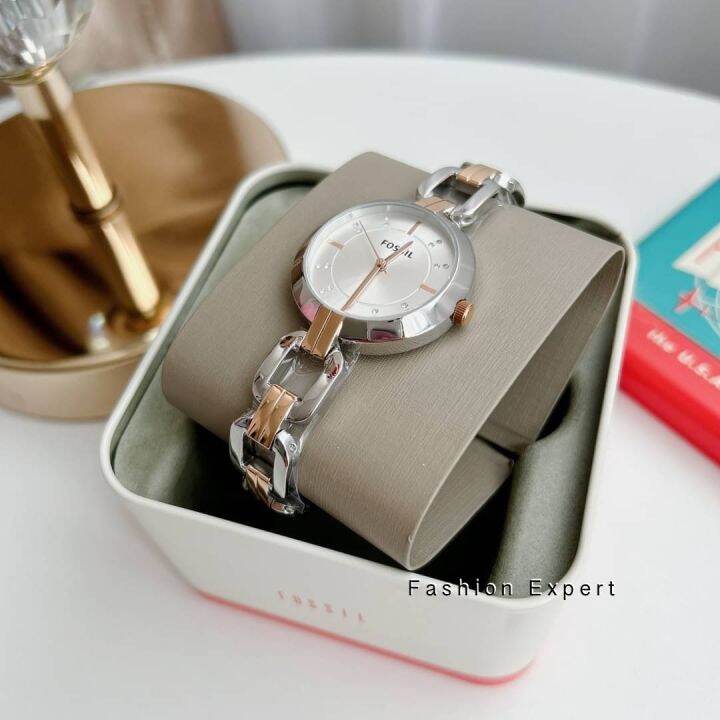 ของแท้100-นาฬิกาข้อมือ-fossil-kerrigan-quartz-stainless-steel-dress-quartz-watch-bq3341