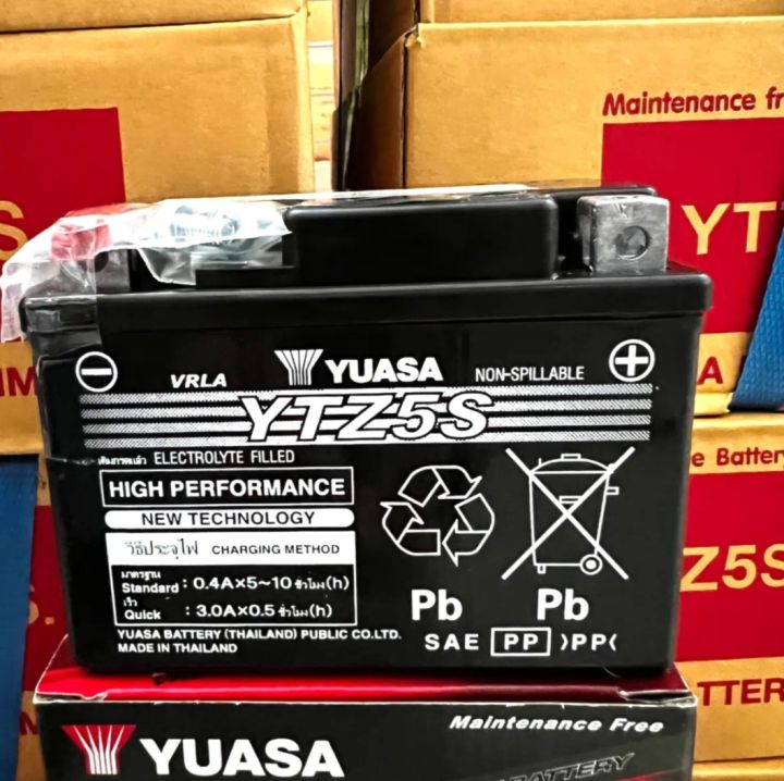 battery-yuasa-ytz5s-แบตรถมอไซค์-ยัวซ่า-5แอมป์-12โวล์-ใส่รถ-wave-sonic-click-mio-fino-zoomer