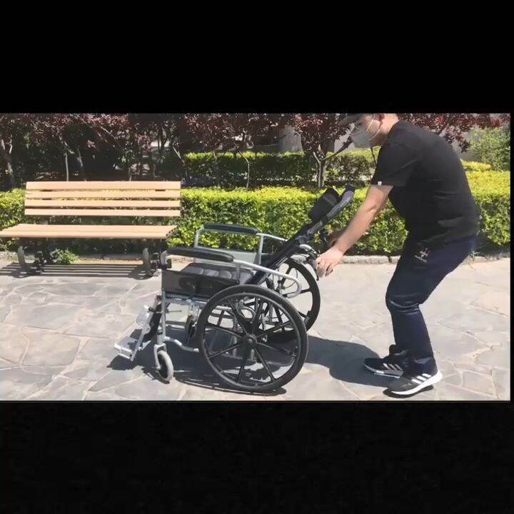 Medical Wheelchair with Urinal Large High Back Wheelchair Portable