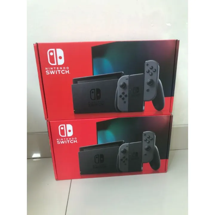 NINTENDO SWITCH CONSOLE NEW MODEL HAC001 01 V2 ORIGINAL WARNA GREY