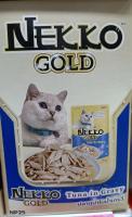 เพาท์แมวเปียก ยี่ห้อ NEKKO GOLD in Gravy สูตรแมวโต รสปลาทูน่าในเกรวี่ ขนาด70กรัม (12ซอง/1โหล)