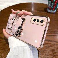 เคสโทรศัพท์มือถือ VIVO y51s เคสซิลิโคนป้องกันสำหรับ VIVO y70s y51s หุ้มทั้งเครื่อง v2002a แบบนิ่มกันกระแทก viviy แฟชั่นสำหรับผู้หญิง BBK 5g น่ารัก s5g มีขาตั้งแบบมีกระจกดูแพง