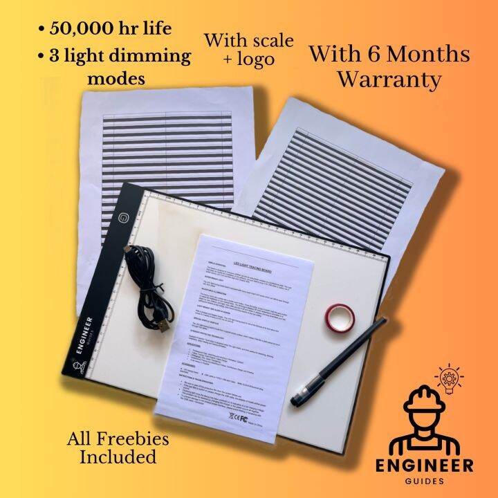 Engineering Tracing Pad A4 Light Pad Engr. Guides Lazada PH