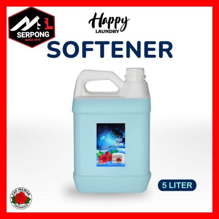 SOFTENER PELEMBUT PAKAIAN (BIRU) 5 LITER HAPPY LAUNDRY / PELEMBUT