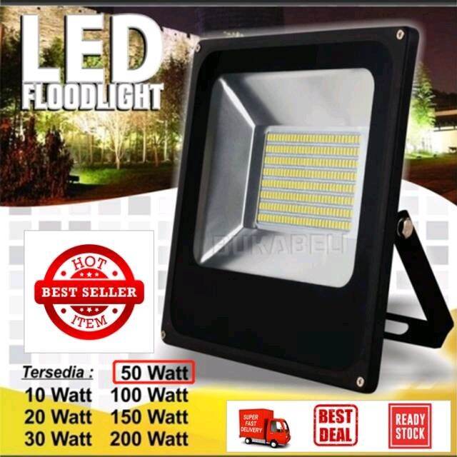 Lampu Sorot Putih LED Floodlight 10w 20w 30w 50w 100w 150w 200w PIOLINE