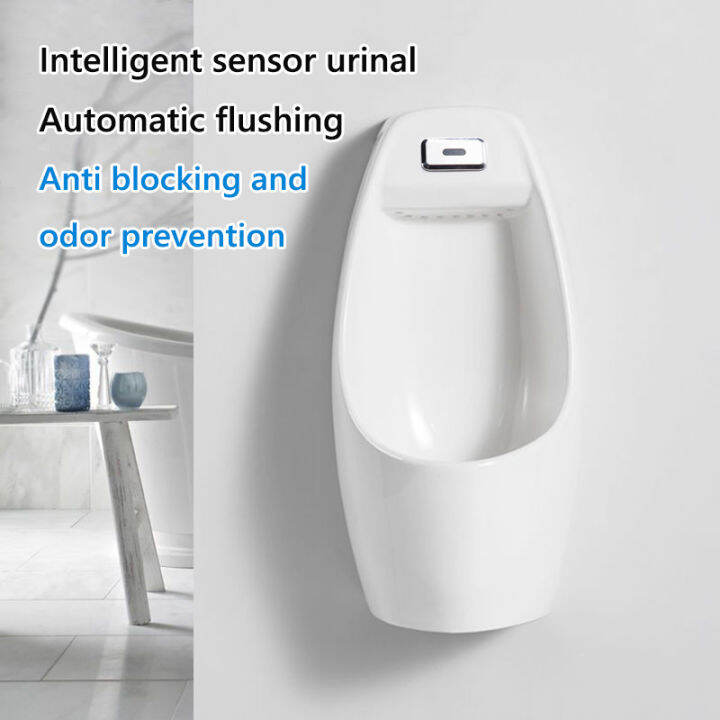 Smart wall mounted urinal bowl for male ceramic toilet bowl set full