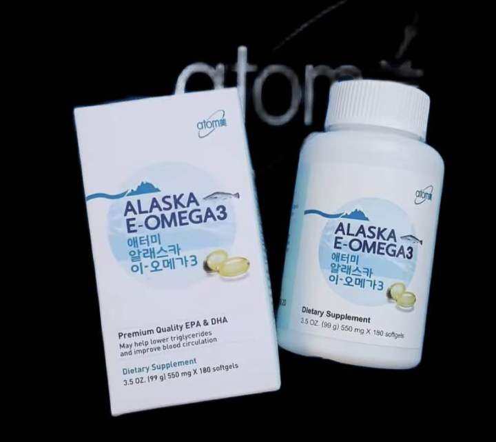 ATOMY ALASKA EOMEGA 3 550mg x 180soft gel (99g) ALASKA FISH OIL