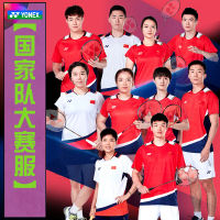 เสื้อแบดมินตัน Yonex ยูนิกซ์ YY ของแท้จากทางการเสื้อทีมแข่งขันชุดทีมชายหญิงเสื้อกีฬาแขนสั้นเสื้อยืดโปรโมชั่น