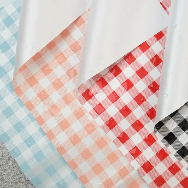 Summer Plaid Series Chic Flowers Plaid Flowers Waterproof Bouquet