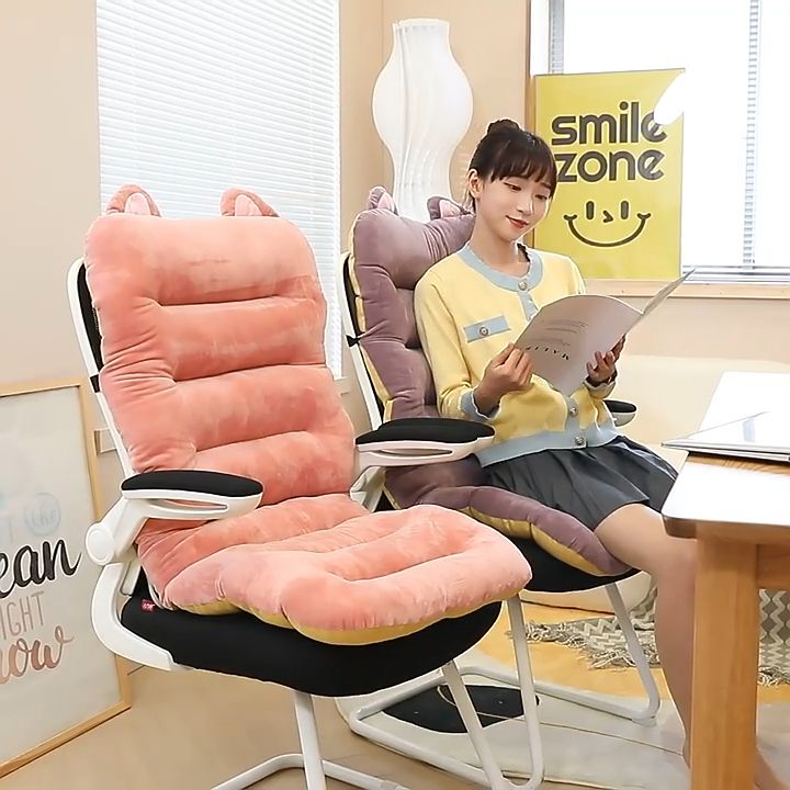 Backrest Cushion Office Chair Cushion Plush Chair Cushion Back Support Cushion Sofa Seat Cushion Integrated Recliner Backrest Cushion Plush PP Cotton