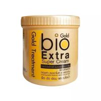 สีทอง 1 กระปุกทรีทเม้นท์ไบโอฟ้า (กระปุก 500 มิลลิลิตร) Blue bio Extra Super Cream Gold Treatment 500ml.