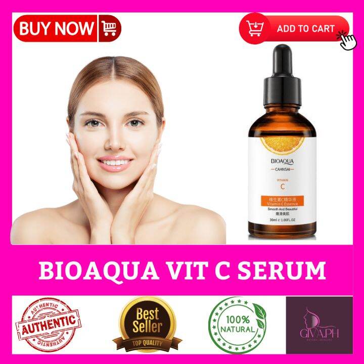 100% ORIGINAL BIOAQUA Natural Vitamin C Serum Original Face Whitening ...