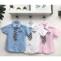 ?พร้อมส่ง? เสื้อเชิ้ตเด็ก ผ้า Oxford ผ้านิ่มมาก 3-8 ขวบ