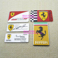 สติกเกอร์โลหะเหมาะสำหรับโลโก้รถเฟอร์รารี Ferrari Team สติกเกอร์ตกแต่งตัวรถโลโก้อลูมิเนียมแบบบาง