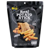 มันฝรั่งแท่งทอดกรอบรสพริกไทยดำ Noi Potato Stick Black Pepper 100g.