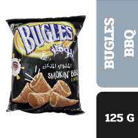 Bugles Smokin’ BBQ Flavor Corn snacks 125 g++ บลูเกลส ขนมข้าวโพดรสบีบีคิว 125กรัม