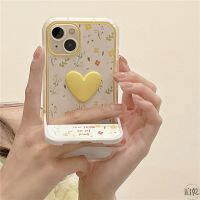 เคสโทรศัพท์มือถือลายดอกไม้สีเหลืองรูปหัวใจสำหรับ iphone13เคสซิลิโคนแบบสดใสแนวอาร์ตๆสำหรับ iPhone 13PROMAX 12/11เคสป้องกันแบบซิลิโคนสำหรับผู้หญิงในฤดูร้อนสำหรับ xr/xsmax สิบเอ็ด