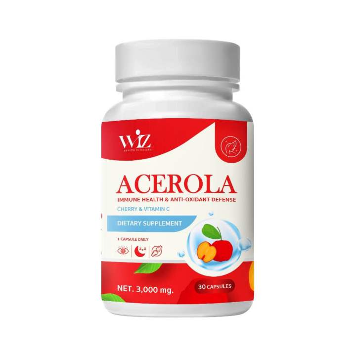 wiz-acerola-cherry-วิซต์-ผลิตภัณฑ์เสริมอาหาร-สารสกัดจากอะเซโรร่าเชอร์รี่-ผสมวิตามินซี