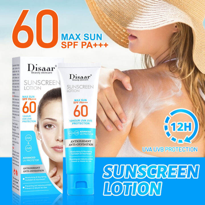 Disaar Spf Sunscreen Isolation Face Whitening Lotion Sunblock Body