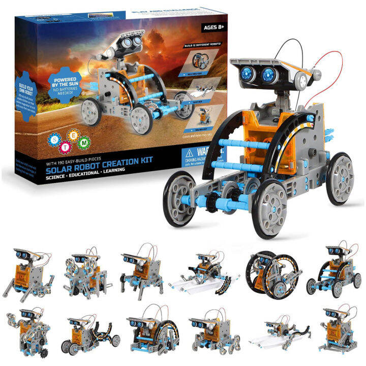 Robot Building Kit for Kids, 12in1 Science Experiment Robot Kit for