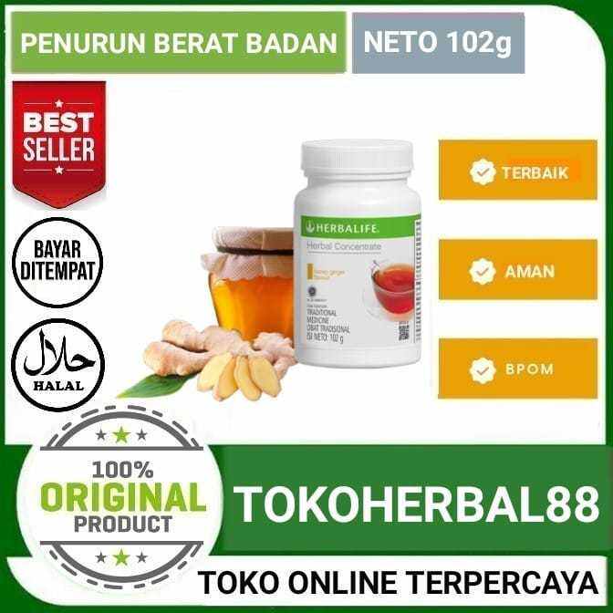 HERBALIFE CONCENTRATE HONEY GINGER THERMO TEA PEMBAKAR LEMAK ORIGINAL