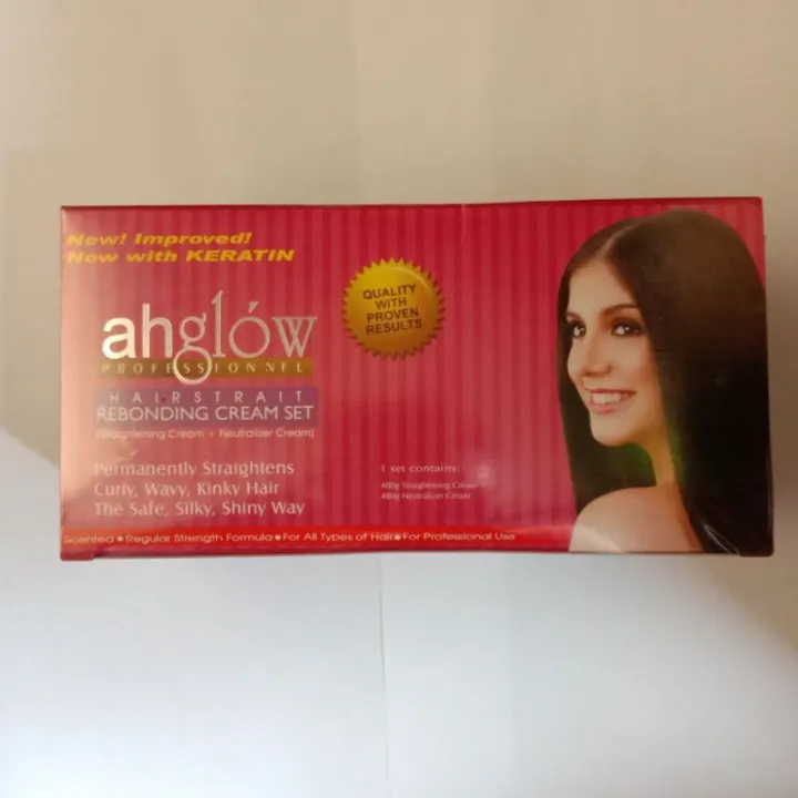 Ahglow Rebonding Cream Set 480grams ( Hair Straightening Cream