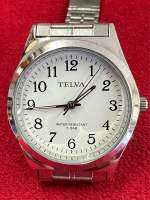 TELVA WATER RESISTANT 5 BAR Quartz ตัวเรือนสแตนเลส นาฬิกาผู้ชาย มือสองของแท้