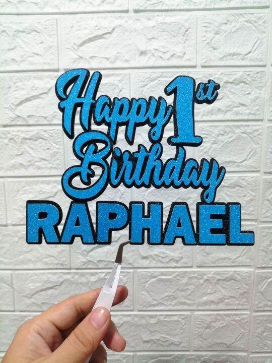 AZPZ Customized Glitter Cardstock Cake Topper Lazada PH