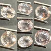 มอร์กาไนท์ สีพีช พลอยธรรมชาติ 100% Morganite peach color 100% natural gemstone