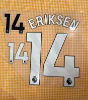 ปี23-24 มาแล้ววERIKSEN หมายเลข 14 ชื่อนักเตะแมนยู ติดเสื้อ มีวิธีแนบให้  ได้ตามแบบ แถมฟรี!!!!เบอร์กางเกงค่ะ มีขาว/ดำ