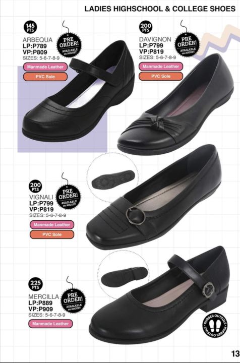New Arrival! Boardwalk Ladies/Teens Black Shoes for School | Lazada PH