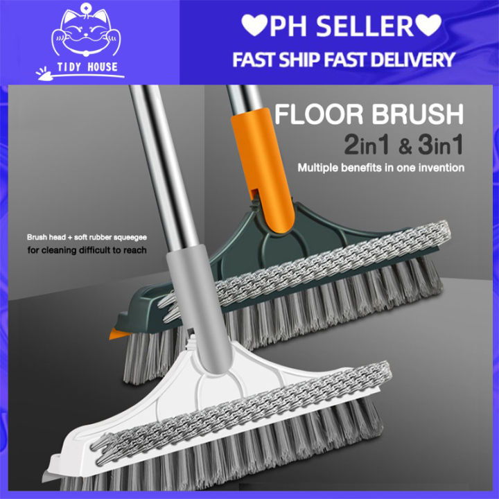 Floor Scrub Brush 3 In 1 Cleaning Brush Long Handle Removable