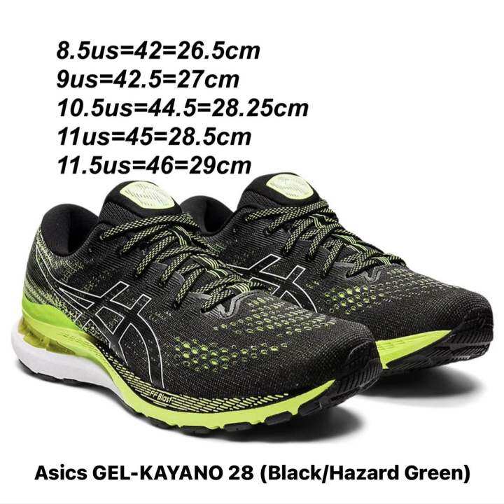 รองเท้าวิ่งชาย-asics-gel-kayano-28-สีดำเขียว-1011b189-004-ของแท้-จาก-shop