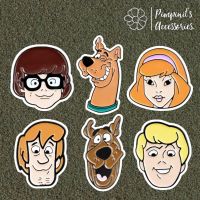 ?? พร้อมส่ง : ? เข็มกลัดเซ็ทหมาสกูบี้-ดูและผองเพื่อน | Scooby Doo Dog &amp; Friends Enamel Brooch Pin Set.