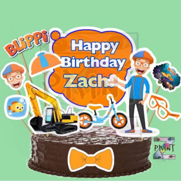 Blippi Personalized cake topper decoration for birthday party | Lazada PH