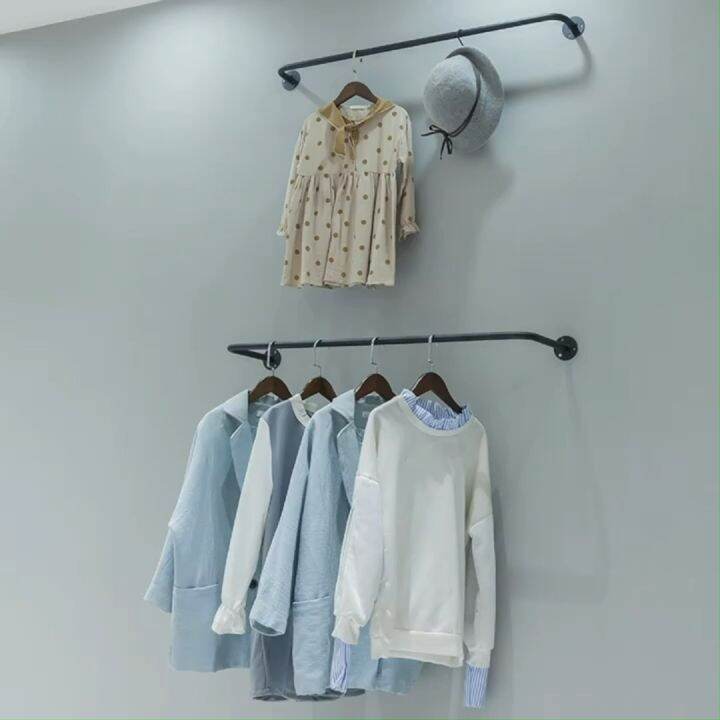 【Ready Stock】120/100cm Clothing Bar Wall Mounted Clothes Bar Clothes