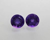 พลอยอเมทิสต์ทรงกลมธรรมชาติ 5 มม. คุณภาพสูงสุด 5mm Round Amethyst pair 100% natural Gemstone