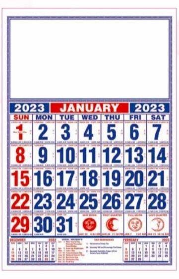 2024 commercial calendar 8.5 x 14 x 12 pages (100 sets) | Lazada PH